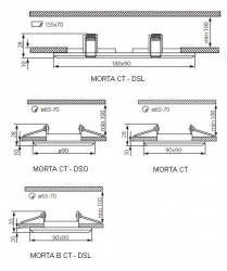 Decorative ceiling lighting luminaire Kanlux MORTA B