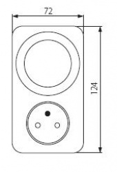 Mechanical plug-in time switch Kanlux STER TS-MF1 - technical drawing