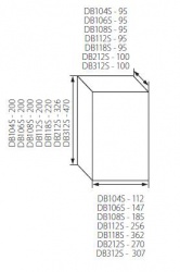 Switchgear on DIN rail Kanlux DB212S 2X12P/SMD - technical drawing