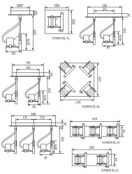 Wall & ceiling lighting fitting Kanlux SONDA EL-4L - technical drawing