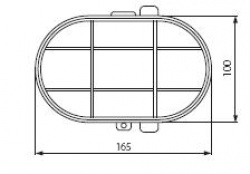 Bulkhead fixture Kanlux MILO 7040T/P - technical drawing