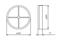 Self-acting throttling valve Kanlux WIR ZL120 - technical drawing