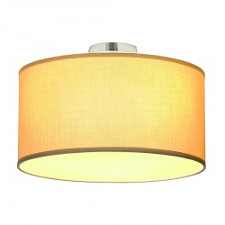 SLV SOPRANA ceiling luminaire, CL-1, round, beige textile, E27, max. 3x 60W