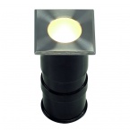  POWER TRAIL-LITE square, stainless steel 316, 1W LED, warmwhite, IP67